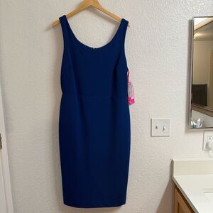 Betsey Johnson Scuba Crepe Dress, Ocean, Women's 14 BNWT